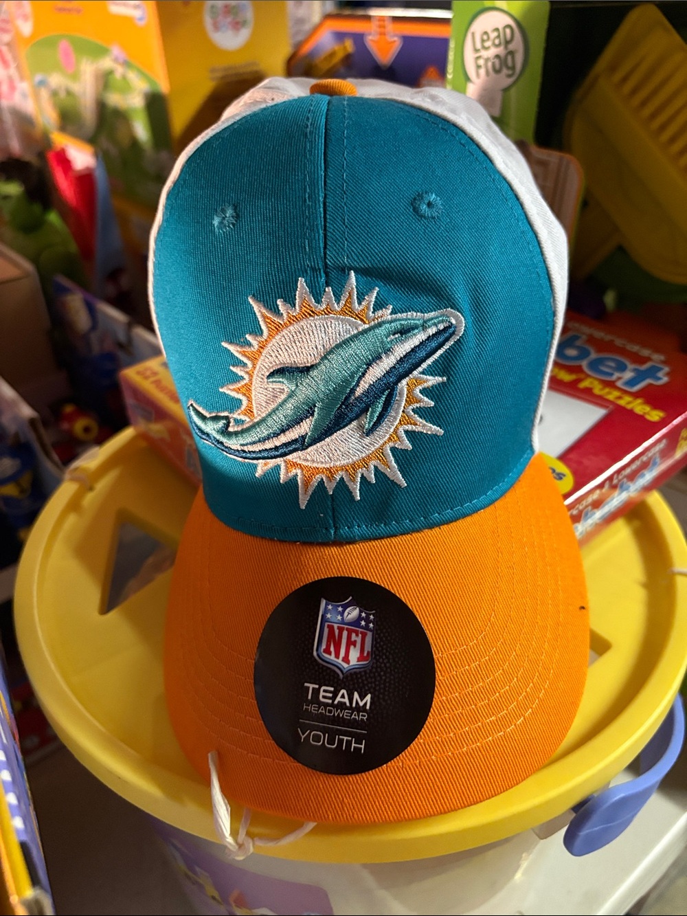 Nwt youth large NFL Miami Dolphins Teal and Orange Youth Hat
